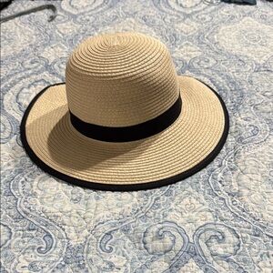 Ann Taylor Factory Tan and Black Sun Hat